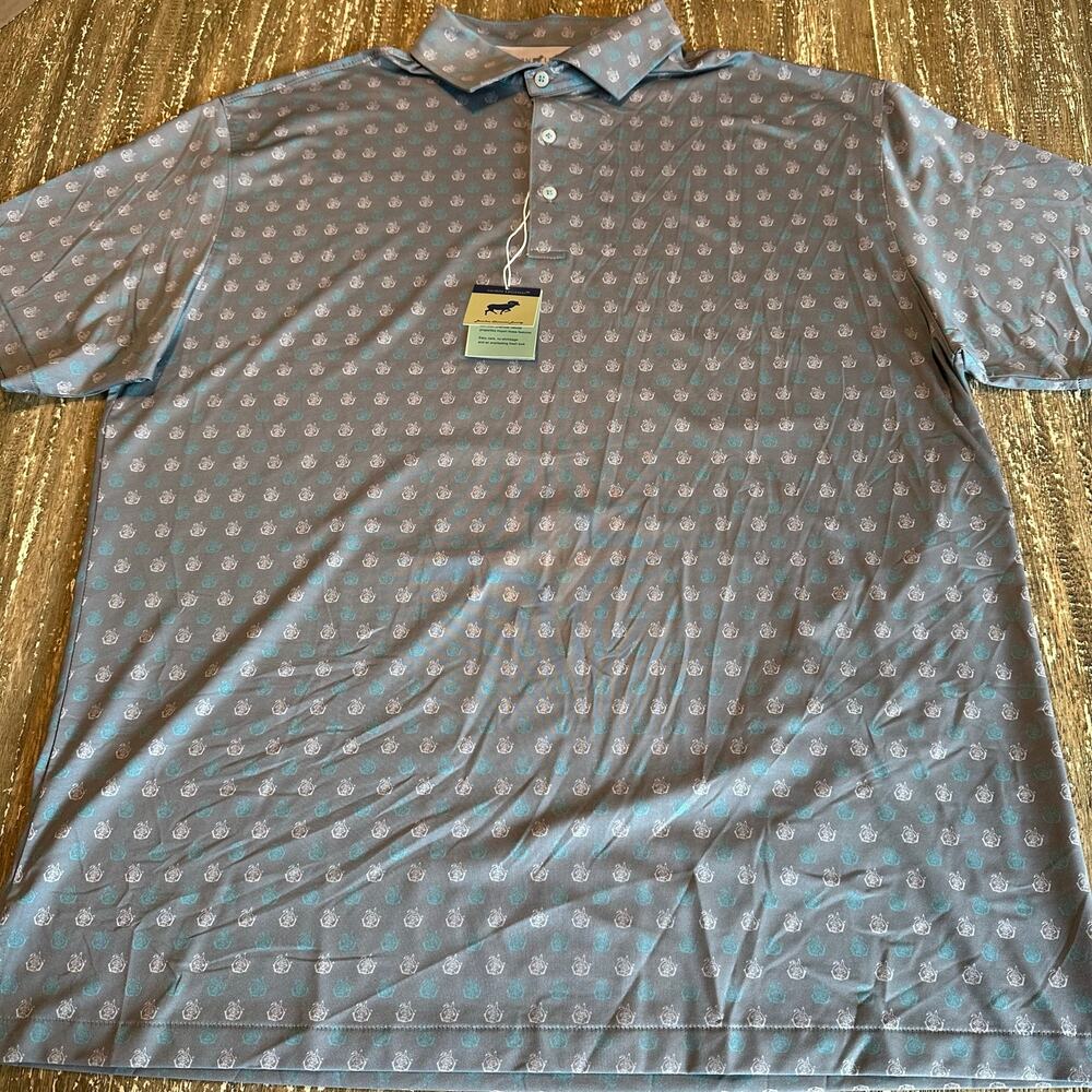 NWT Horn Legend Charcoal Bamboo Performance Golf Polo Shirt Grey Men’s Size XL